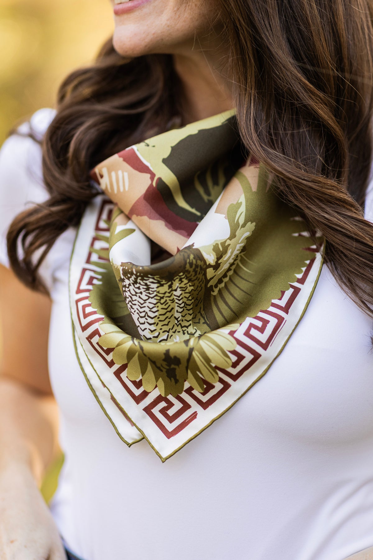 Wine Pointing Strong Silk Scarf