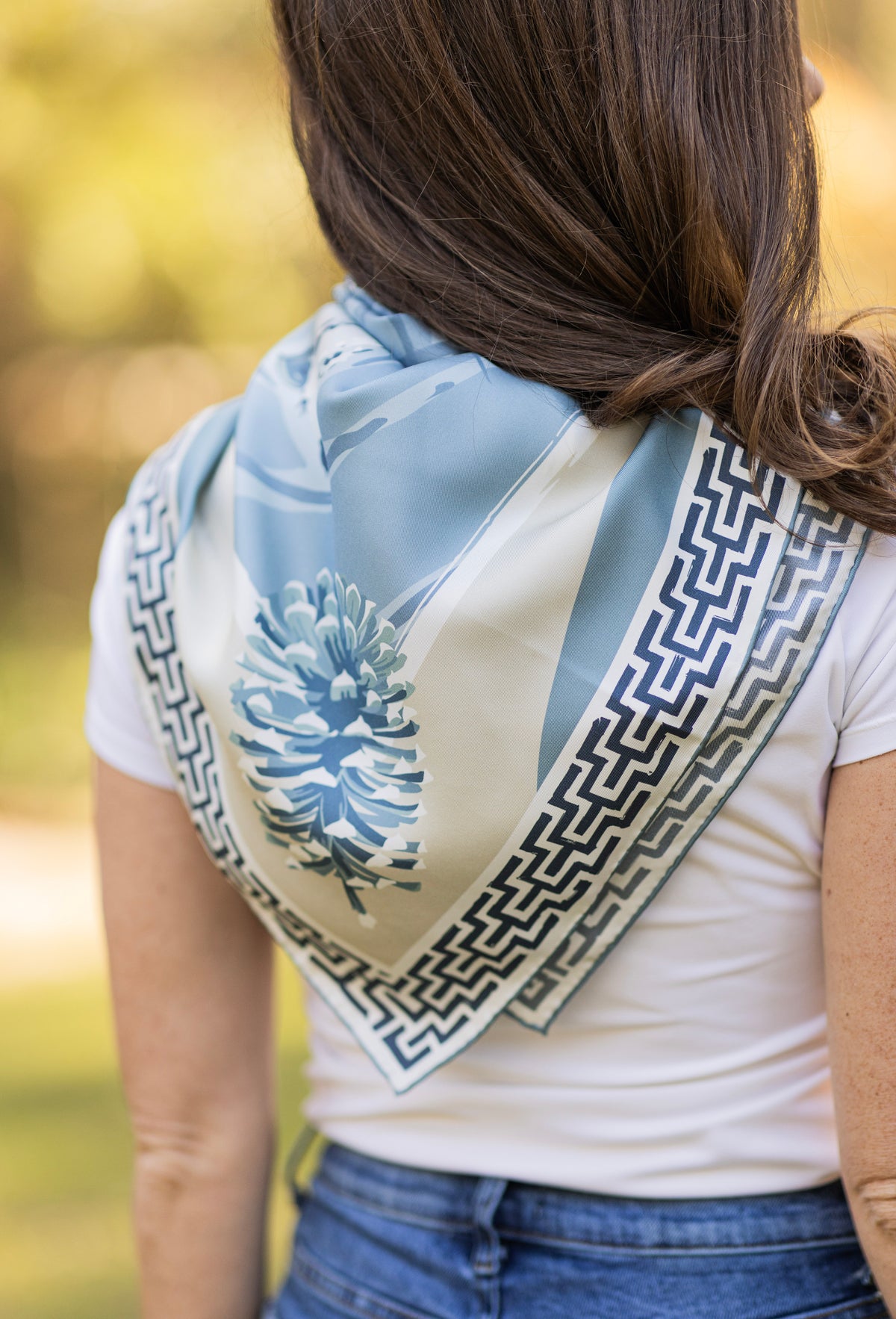Neutral Pointing Strong Silk Scarf