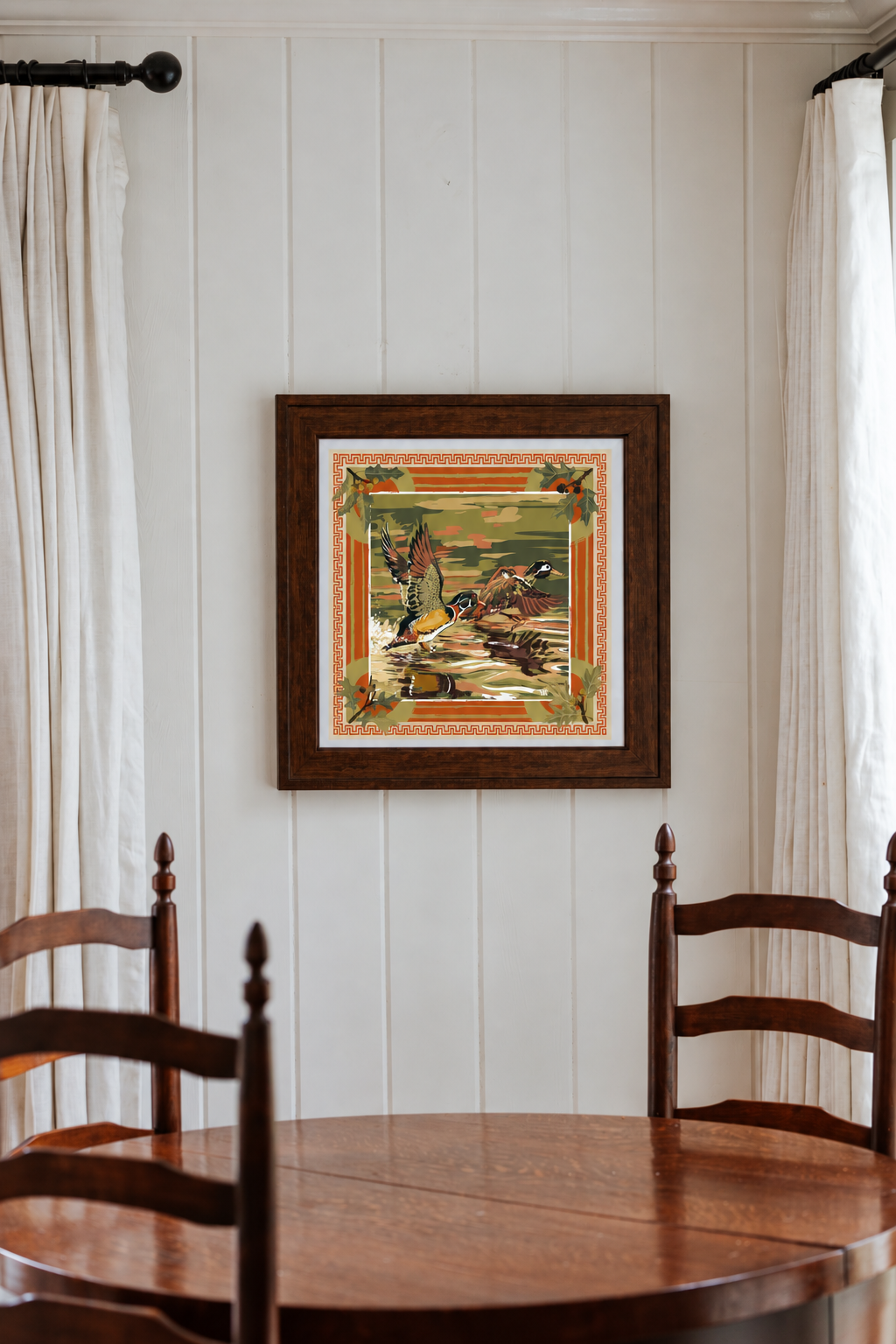 Blaze Dusk Landing framed scarf print