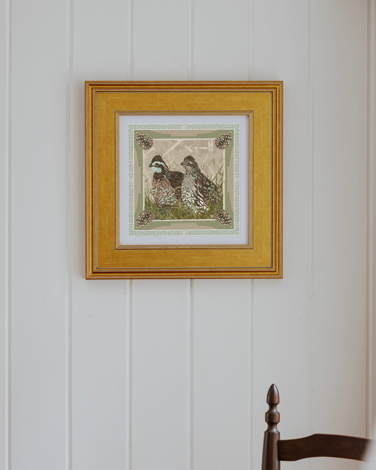 Pink Still Before the Flush Framed Scarf Print