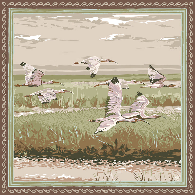 Pale Pink Marsh Flyer Framed Scarf