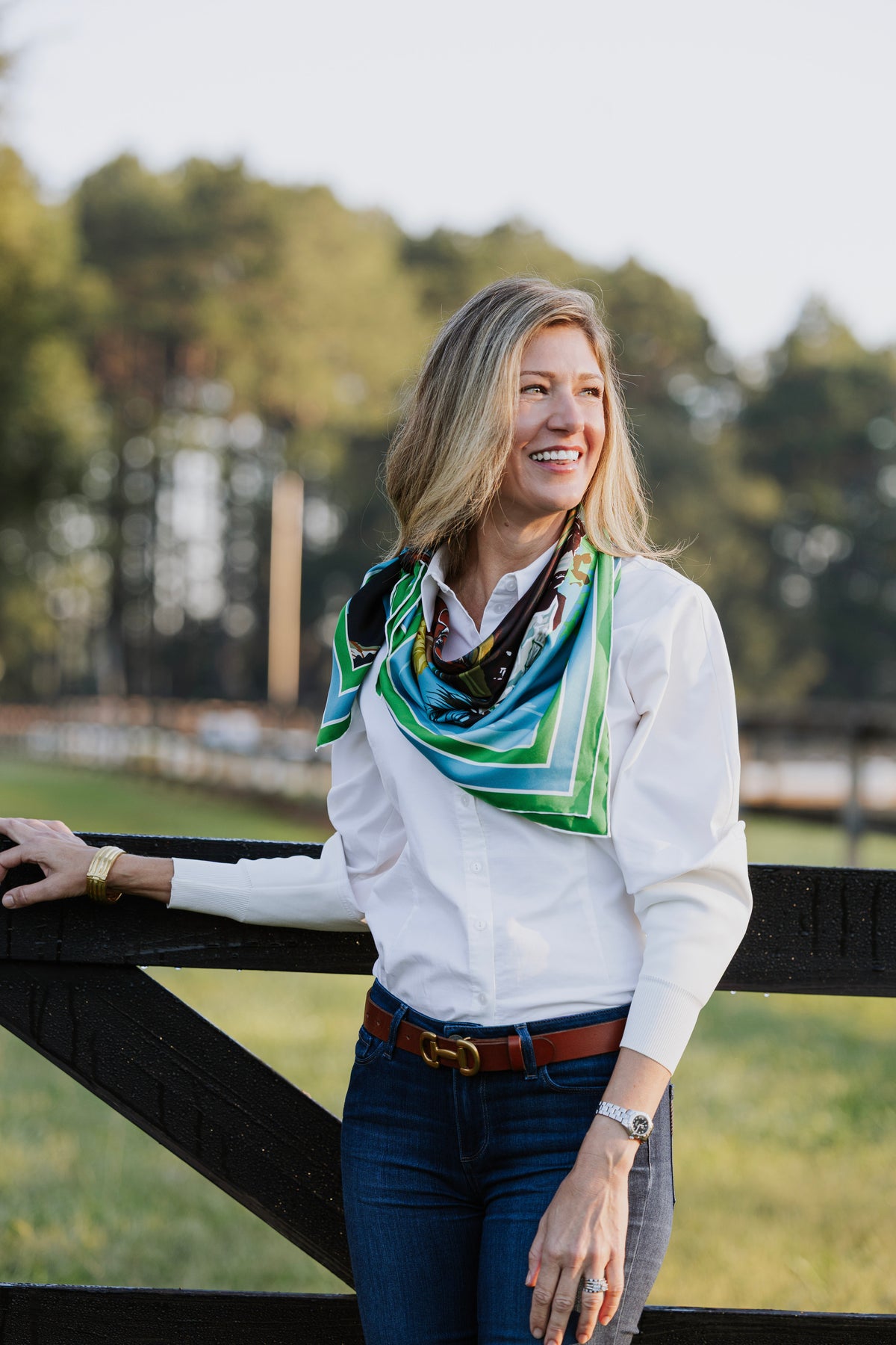 Taupe Neck and Neck Silk Scarf