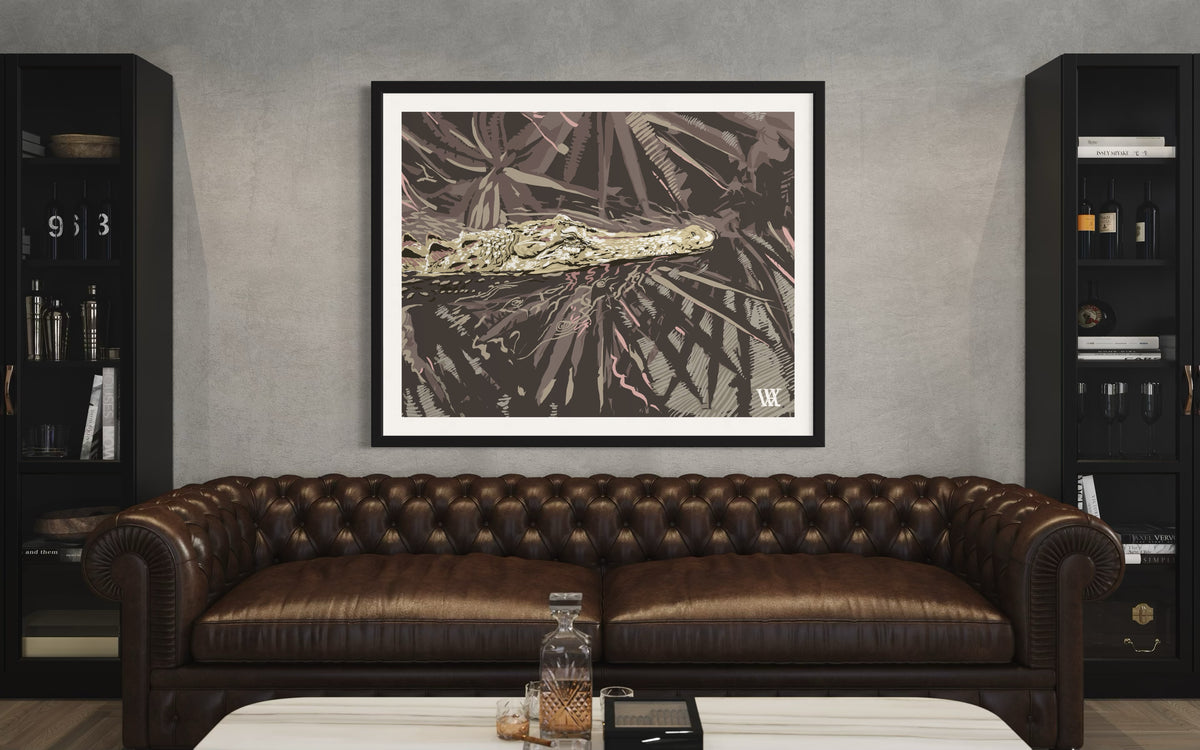 Neutral Ocmulgee Alligator | Austin Williams Art | austinwilliamsart.com