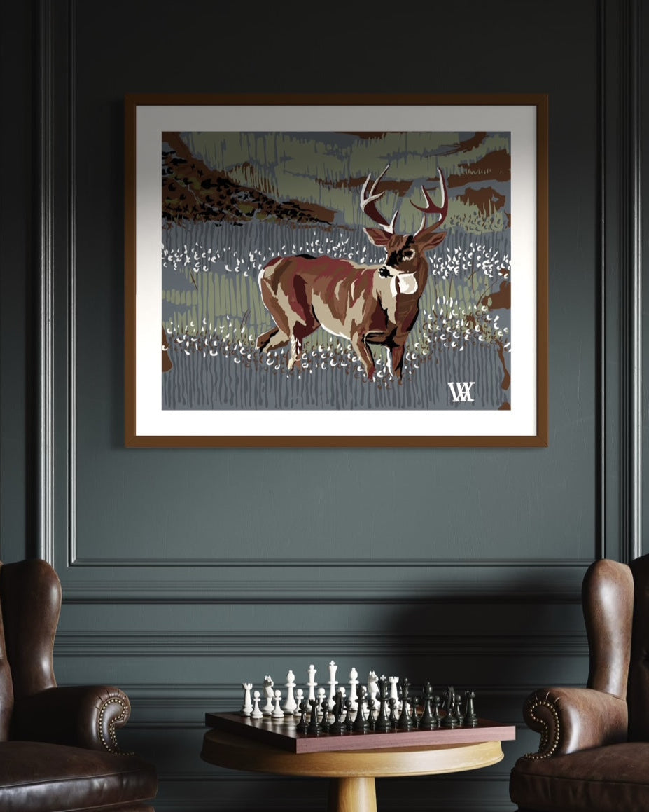 Slate Still Buck | Austin Williams Art | austinwilliamsart.com